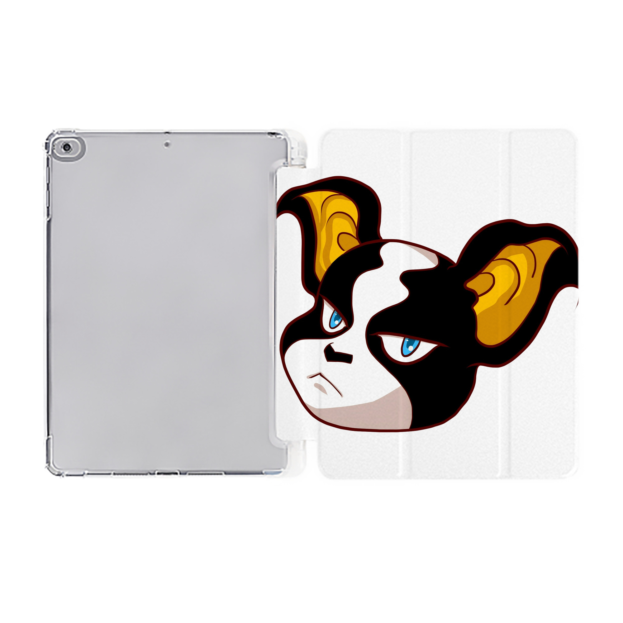 （画像用） ジョジョの奇妙な冒険 イギー JoJo's Bizarre Adventure Iggy IPad ケース ペン収納付き 三つ折りスタンド PUレザー×シリコン 対応機種9.5/10.5/10.9インチ
